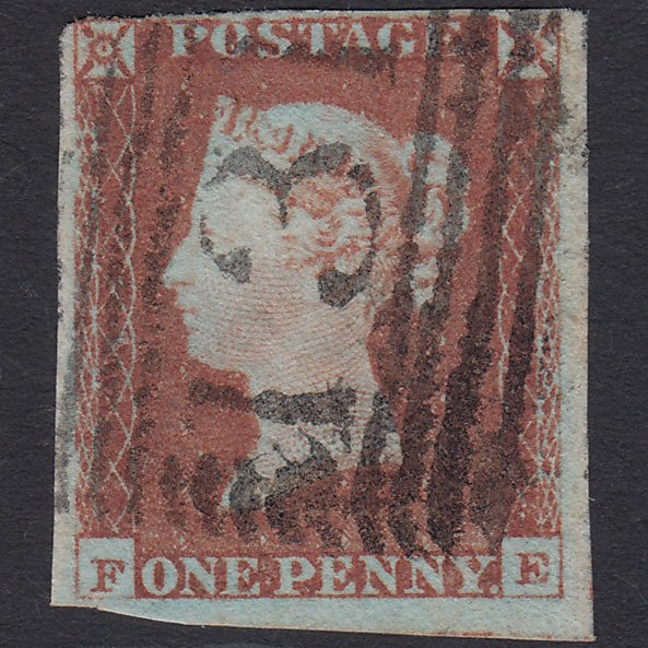 GB QV 1841 1d Very Blued (Plate 71) SG8a-B1(2) FE FU nr 4M Edinburgh 131