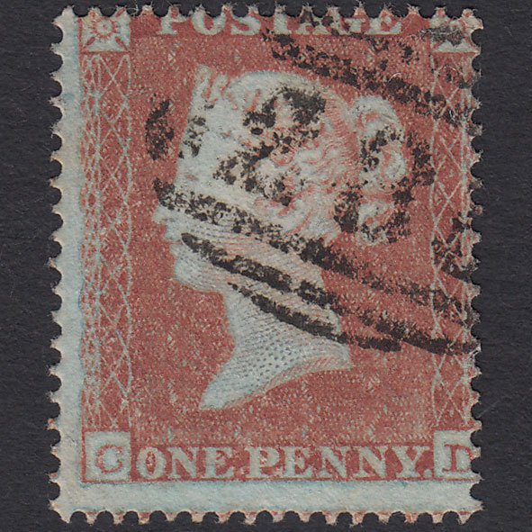 GB QV 1854 1d Red-brown (Plate 181) SG17-C1(1) CD GU Misperf