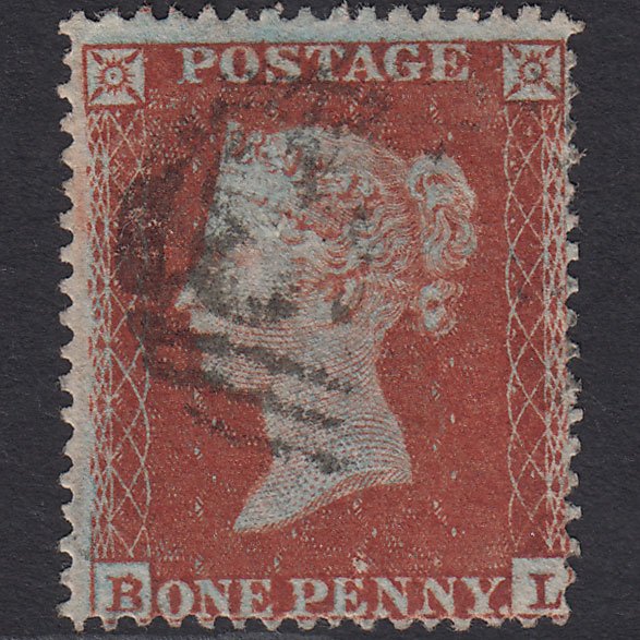 GB QV 1854 1d Red-brown (Plate 194) SG17-C1(1) BL FU