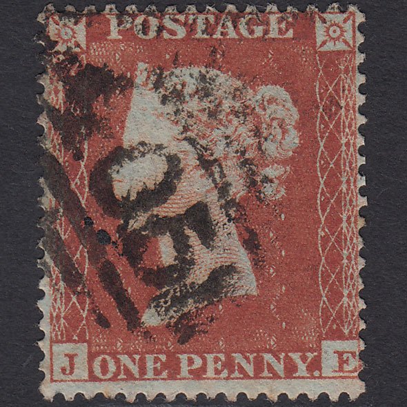 GB QV 1854 1d Red-brown (Plate 157) SG17-C1(1) JE GU Ipswich 405