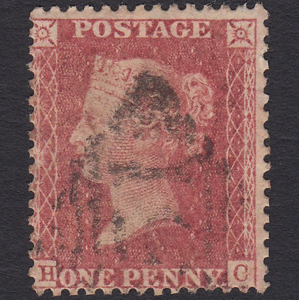 GB QV 1857 1d Rose-red (Plate 60) SG40-C10(1) HC GU Ireland