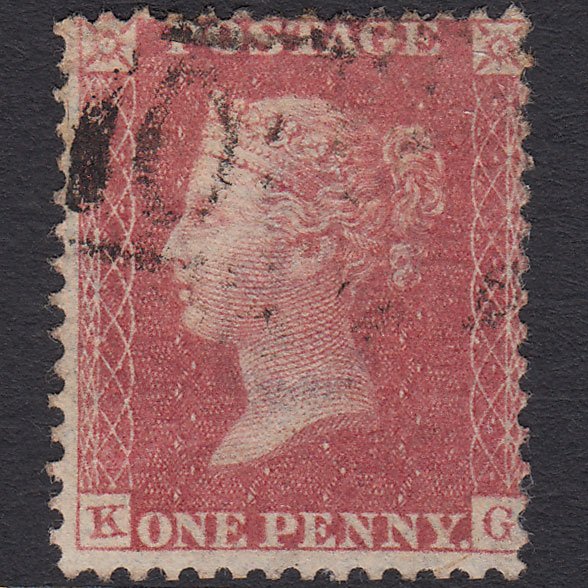 GB QV 1857 1d Pale Rose (Plate 42) SG39-C10(3) KG GU Light Cancel