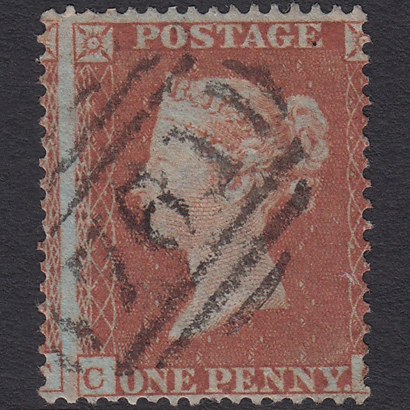 GB QV 1854 1d Red-brown (Plate 174) SG17-C1(1) CG FU Sunderland 761