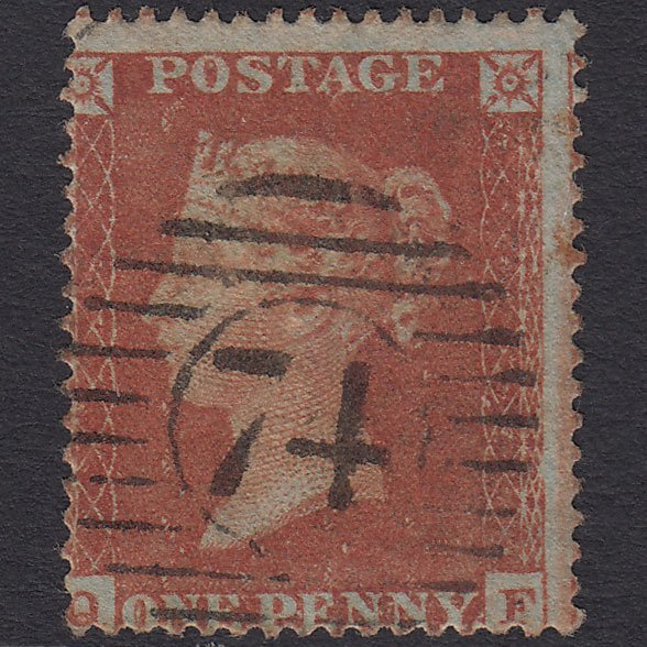 GB QV 1854 1d Red-brown (Plate 191) SG17-C1(1) QF FU London D&S 74 Misperf