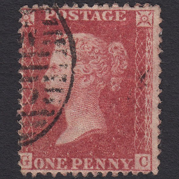 GB QV 1857 1d Rose-red (Plate 60) SG40-C10(1) GC FU London D&S Cancel