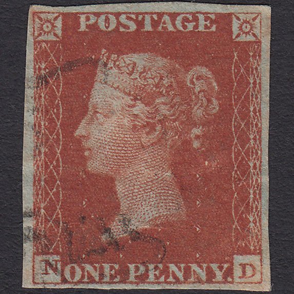 GB QV 1841 1d (Plate 53) SG10-B1(4) ND GU 4M Very Late Maltese Cross Usage