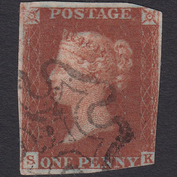 GB QV 1841 1d Red-brown (Plate 31) SG8-B1(1) SK GU Maltese Cross