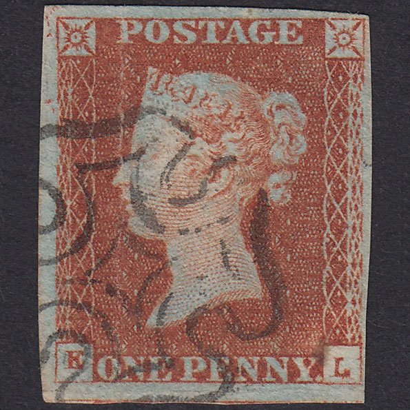 GB QV 1841 1d Red-Brown Plate 22 SG8-B1(1) EL GU Missing Imprimatur 4M MX
