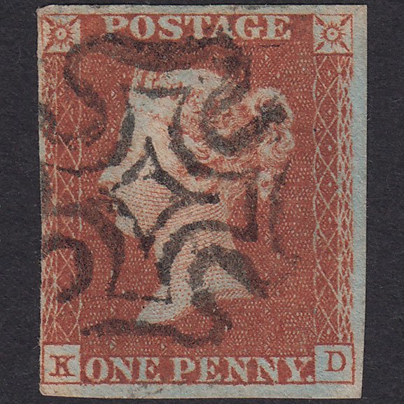 GB QV 1841 1d Plate 22 SG8-B1(1) KD GU Missing Imprimatur Nr 4M MX