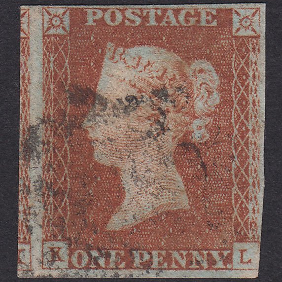 GB QV 1841 1d Red-Brown Pl 22 SG8-B1(1) KL GU Missing Imprimatur Nr 4M MX