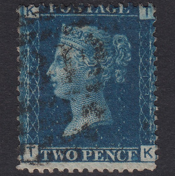 GB QV 1869 2d Deep Blue Plate 13 SG47-G3 TK FU