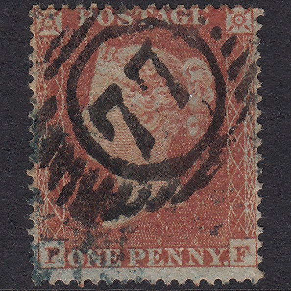 GB QV 1854 1d Red-Brown Plate 169 SG17-C1(1) PF GU 77