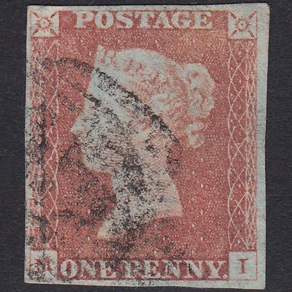 GB QV 1841 1d Pale Red-Brown Plate 84 SG9-B1(3) MI GU 4 Margins