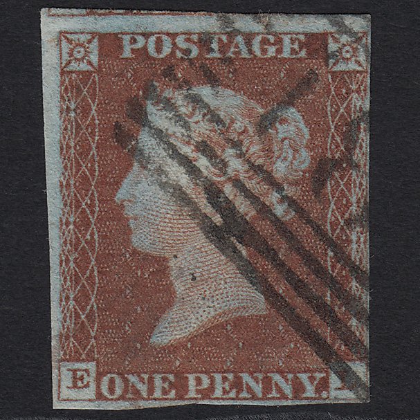 GB QV 1841 1d Red-brown (Plate 51) SG8-B1(1) EL FU Edinburgh 131 4 Margins
