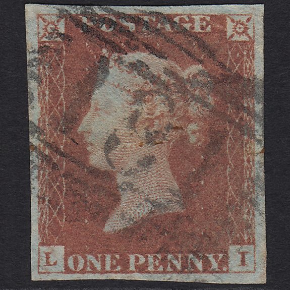GB QV 1841 1d Red-brown (Plate 84) SG8-B1(1) LI GU Edinburgh 131 4 Margins
