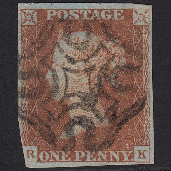 GB QV 1841 1d Red-brown (Plate 24) SG8-B1(1) RK GU Maltese X