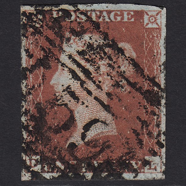 GB QV 1841 1d Red-brown (Plate 69) SG8-B1(1) DL GU 4M Imperf Glasgow 159