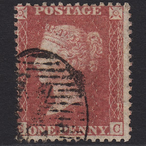 GB QV 1857 1d Rose-red (Plate 48) SG40-C10(1) EC GU London D&S Cancel