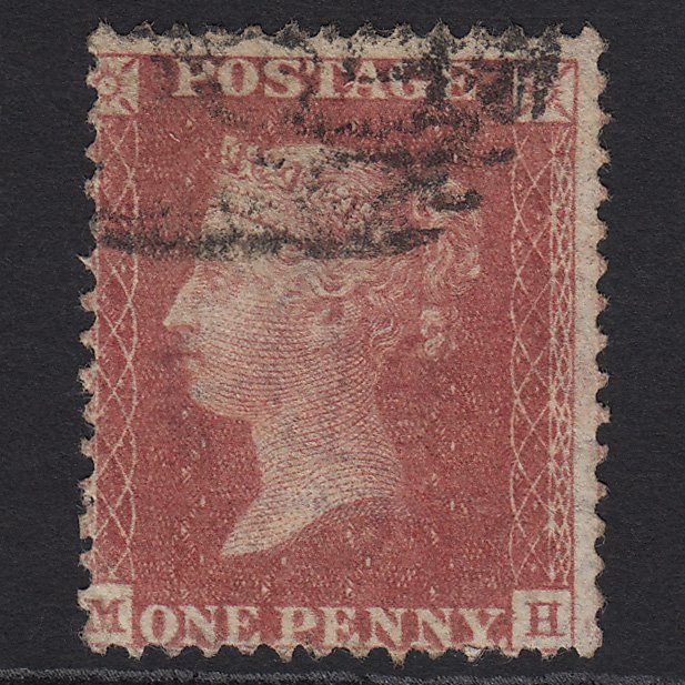 GB QV 1857 1d Rose-red (Plate 62) SG40-C10(1) MH FU