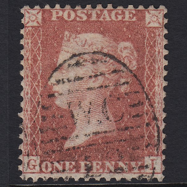 GB QV 1857 1d Rose-red (Plate 44) SG40-C10(1) GI FU London D&S WC12
