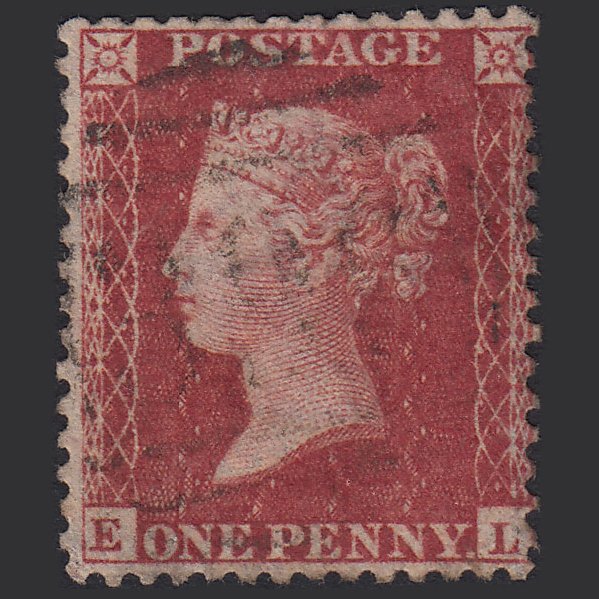 GB QV 1857 1d Rose-red (Plate 43) SG40-C10(1) EL GU Light Cancel