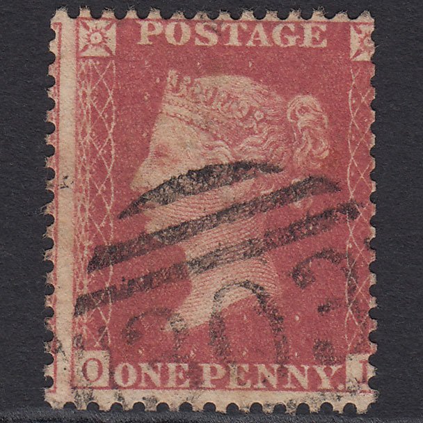 GB QV 1857 1d Rose-red (Plate 59) SG40-C10(1) OI GU Folkestone 303 Misperf