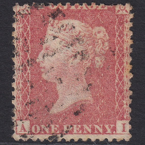 GB QV 1857 1d (Plate 27) SG39-C10(3) AI GU Miss Imprimatur London D&S Cancel
