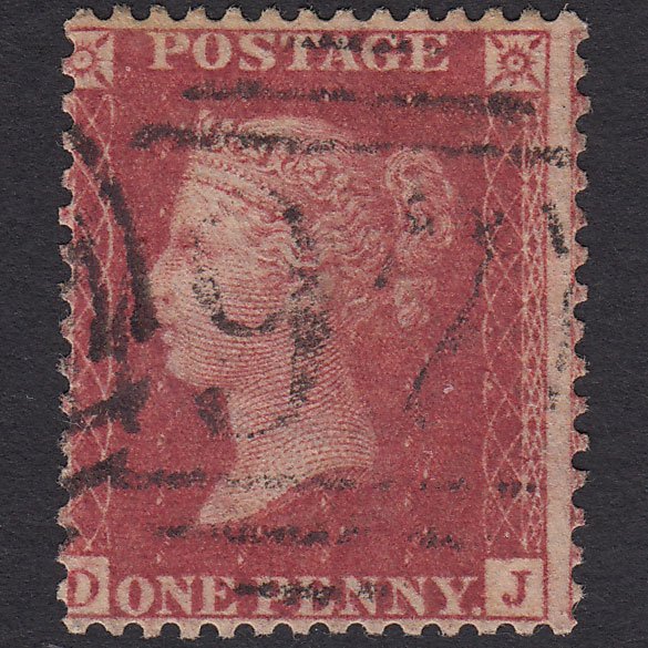 GB QV 1857 1d (Plate 49) SG40-C10(1) DJ FU Bury ST Edmunds 97 Misperf