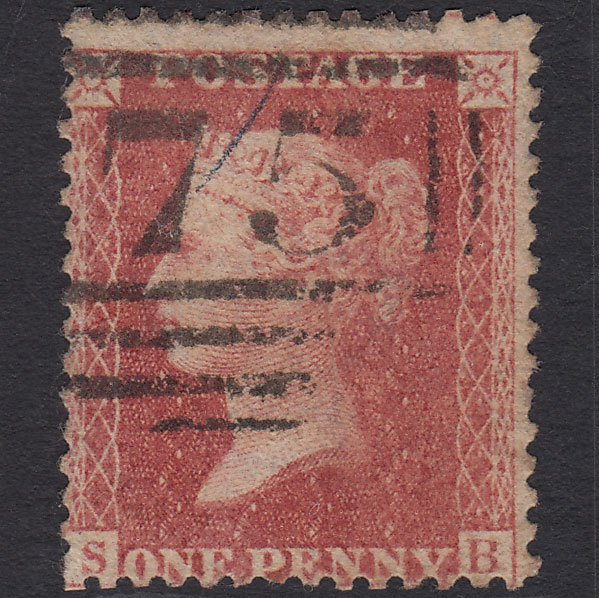 GB QV 1863 1d Rose-red (Plate 50) SG42-C12(1) SB FU Birmingham 75