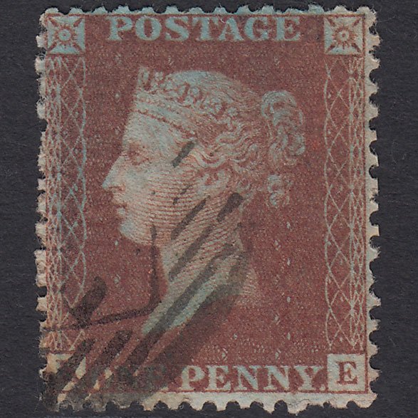 GB QV 1856 1d PUrple-brown (Plate 45) SGC8(8) KE VFU London IS Cancel