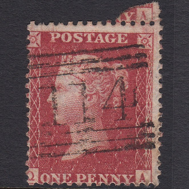 GB QV 1857 1d Deep Rose-red (Plate 58) SG41-C10(4) QA FU Dundee 114