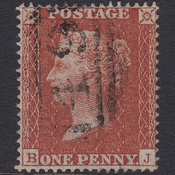 GB QV 1855 1d (Plate 15) SG26-C5(1) BJ VFU Light Cancel 49 Well Centred