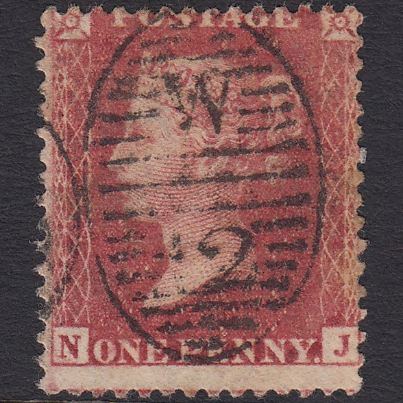 GB QV 1857 1d Rose-red (Plate 59) SG40-C10(1) NJ GU London D&S W12 Misperf