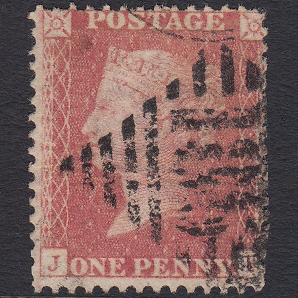 GB QV 1857 1d Pale Rose (Plate 59) SG39-C10(3) JF GU Dublin 186