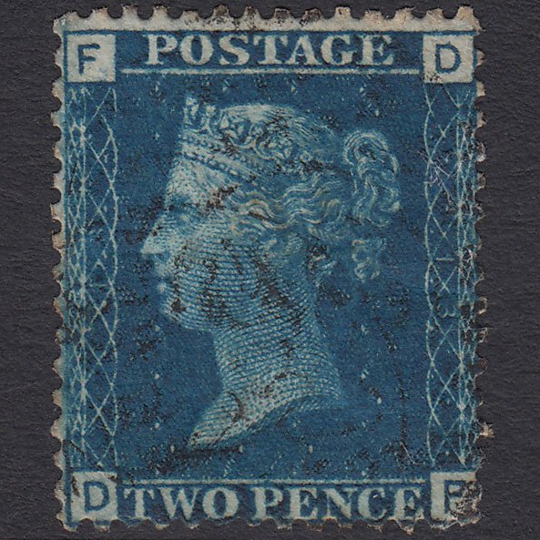 GB QV 1869 2d Blue (Plate 13) SG46-G3 DF GU