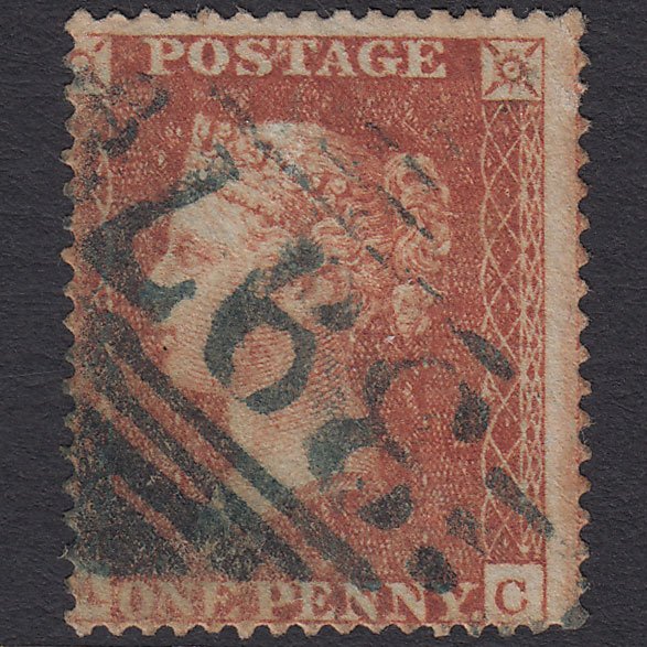 GB QV 1855 1d Red-brown (Plate 6) SG21-C4(1) KC GU Roscrea 397
