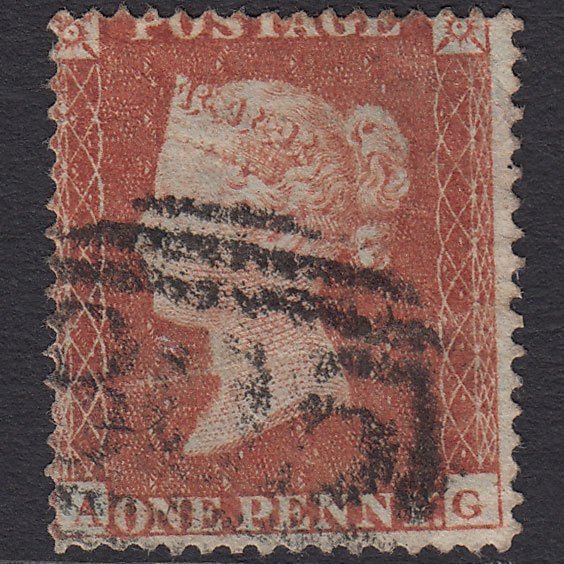 GB QV 1854 1d (Plate 177) SG17-C1(1) AG PU Missing Imprimatur Torquay 805