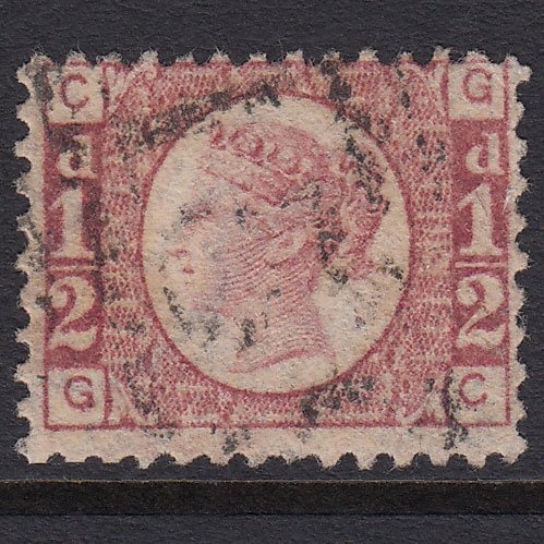 GB QV 1870 1/2d Rose SG49-G4 GC FU Light Cancel