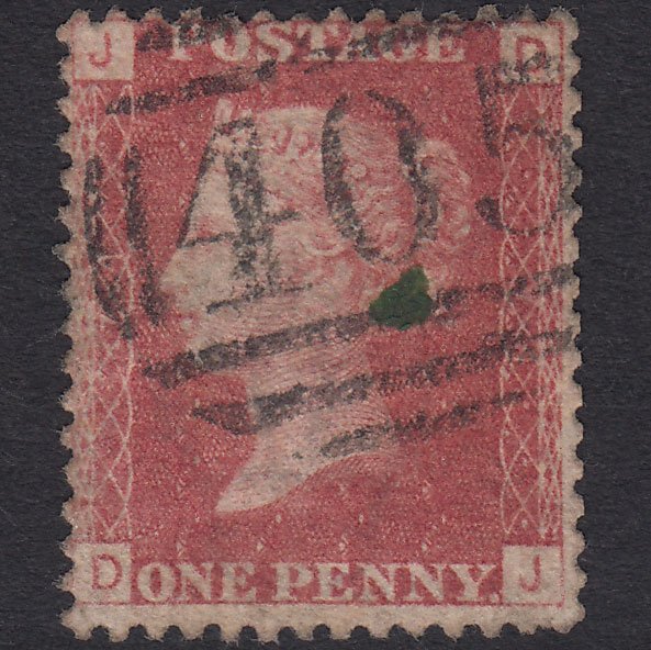 GB QV 1864 1d Rose-red (Plate 74) SG43-G1(1) DJ GU Ipswich 405