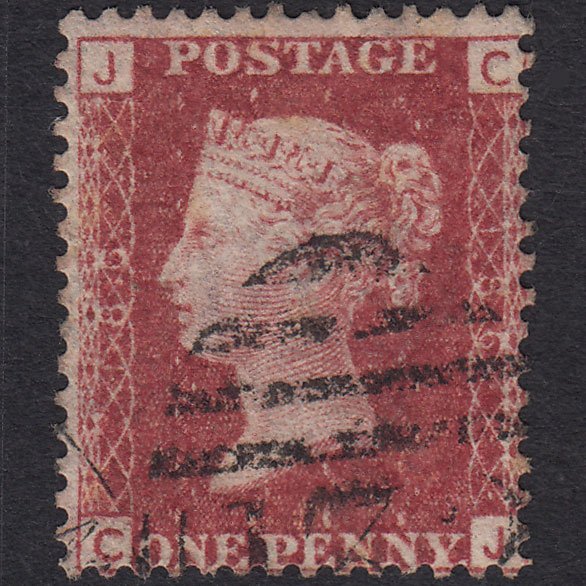 GB QV 1864 1d Lake-red (Plate 186) SG44-G1(2) CJ GU Brighton 132