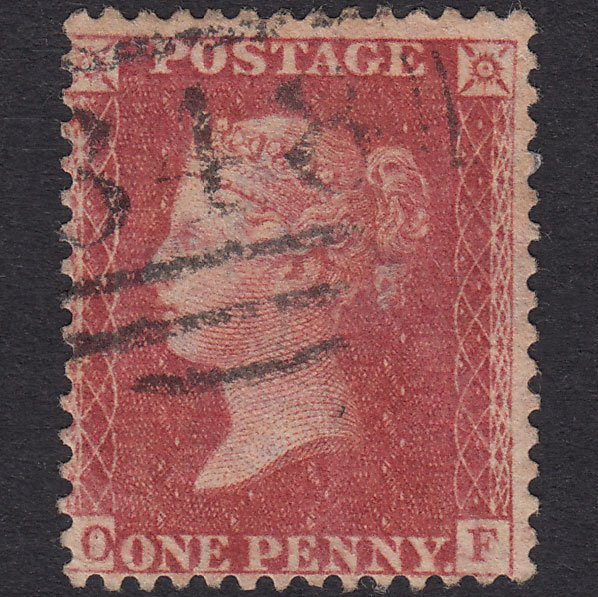 GB QV 1857 1d Rose-Red Plate 60 SG40-C10(1) OF FU