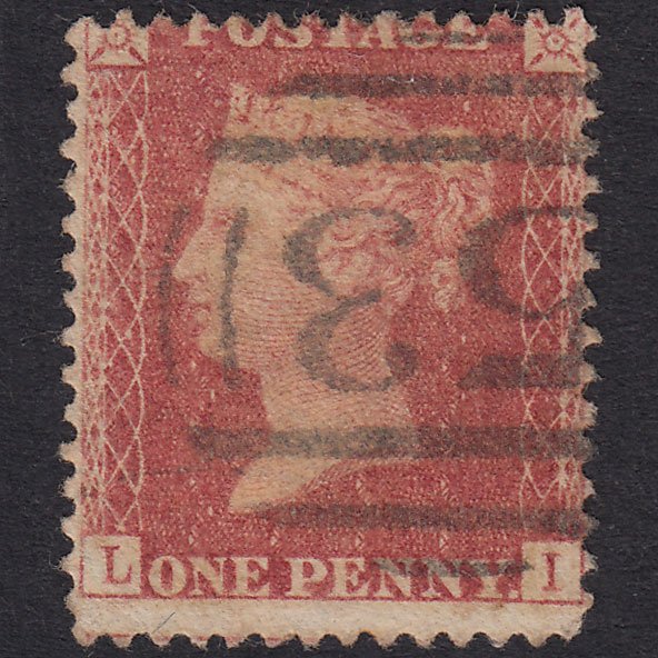 GB QV 1857 1d Rose-Red Plate 66 SG40-C10(1) LI GU Bath 53