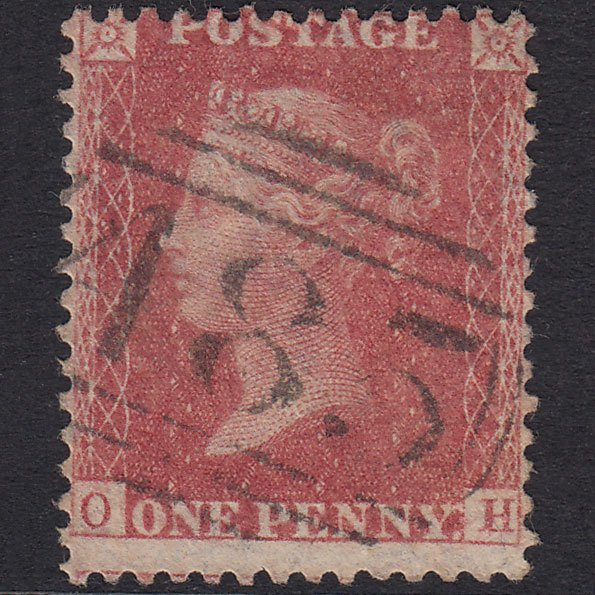 GB QV 1857 1d Rose-Red Plate 55 SG40-C10(1) OH FU Lymington 485