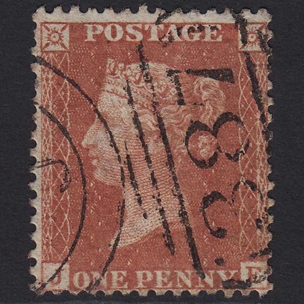 GB QV 1857 1d Orange-red (Plate 31) C8(7) JE GU Huddersfield 387