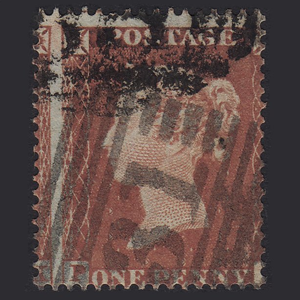 GB QV 1854 1d (Plate 164) SG17-C1(1) PL FU Both Scots And English Cancels!