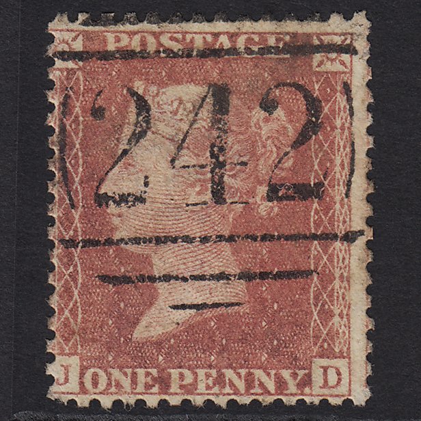 GB QV 1857 1d Rose-red (Plate 59) SG40-C10(1) JD GU Derby 242