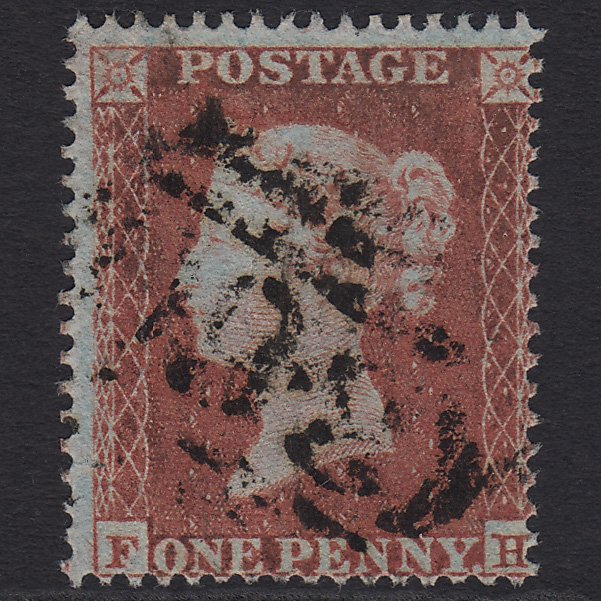 GB QV 1854 1d Red-brown (Plate 179) SG17-C1(1) FH FU Misperf