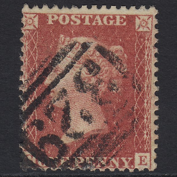 GB QV 1857 1d Rose-red (Plate 42) SG40-C10(1) CE FU Halesworth 329