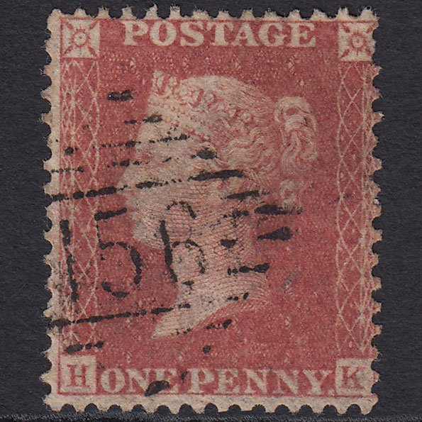 GB QV 1857 1d Rose-red (Plate 56) SG40-C10(1) HK FU Cork 156