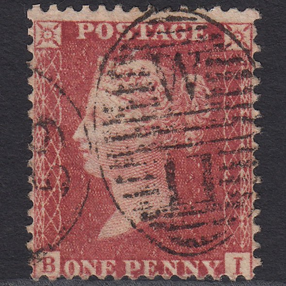 GB QV 1857 1d Rose-red (Plate 27) SG40-C10(1) BI FU London D&S W11